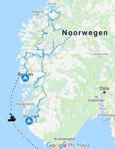 Motorreis Noorwegen